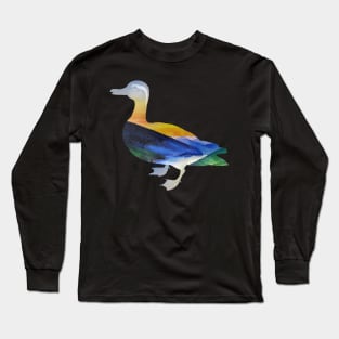 Watercolor landscape duck Long Sleeve T-Shirt